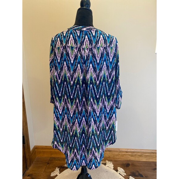 Cato Women’s Blouse Plus Size  14 or 16 W Purple Blue Flowy Casual Top - Picture 5 of 10
